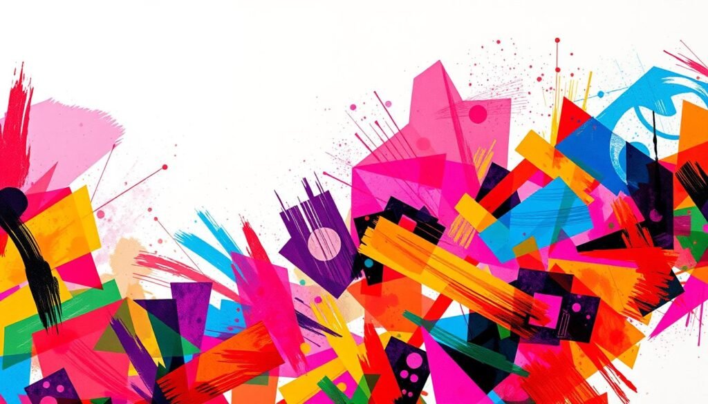 A vibrant, abstract composition featuring an array of dynamic geometric patterns. The foreground showcases a vivid kaleidoscope of overlapping shapes and lines, dancing with energetic brushstrokes in a bold color palette. The middle ground subtly blends these patterns, creating a sense of depth and visual harmony. The background features a soft, hazy gradient that adds depth and emphasizes the rhythmic, cyclical nature of the design. Dramatic studio lighting casts dramatic shadows, enhancing the three-dimensional quality and creating a sense of movement and visual tension. The overall mood is one of dynamism, unpredictability, and the underlying patterns that govern our world. A vibrant, abstract composition featuring an array of dynamic geometric patterns. The foreground showcases a vivid kaleidoscope of overlapping shapes and lines, dancing with energetic brushstrokes in a bold color palette. The middle ground subtly blends these patterns, creating a sense of depth and visual harmony. The background features a soft, hazy gradient that adds depth and emphasizes the rhythmic, cyclical nature of the design. Dramatic studio lighting casts dramatic shadows, enhancing the three-dimensional quality and creating a sense of movement and visual tension. The overall mood is one of dynamism, unpredictability, and the underlying patterns that govern our world.
